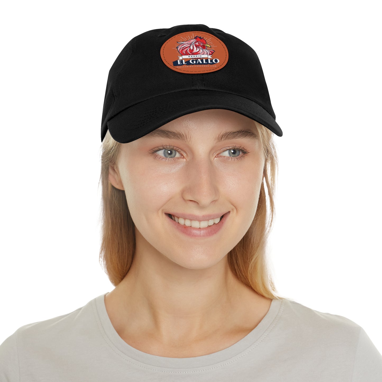 El Gallo, Chambas. Dad Hat with Leather Patch (Round)