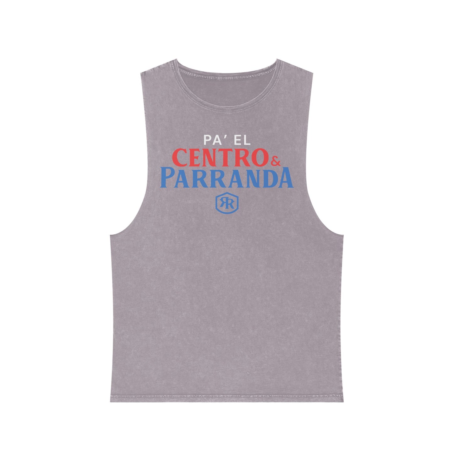 Pa´el centro y parranda. Unisex Stonewash Tank Top