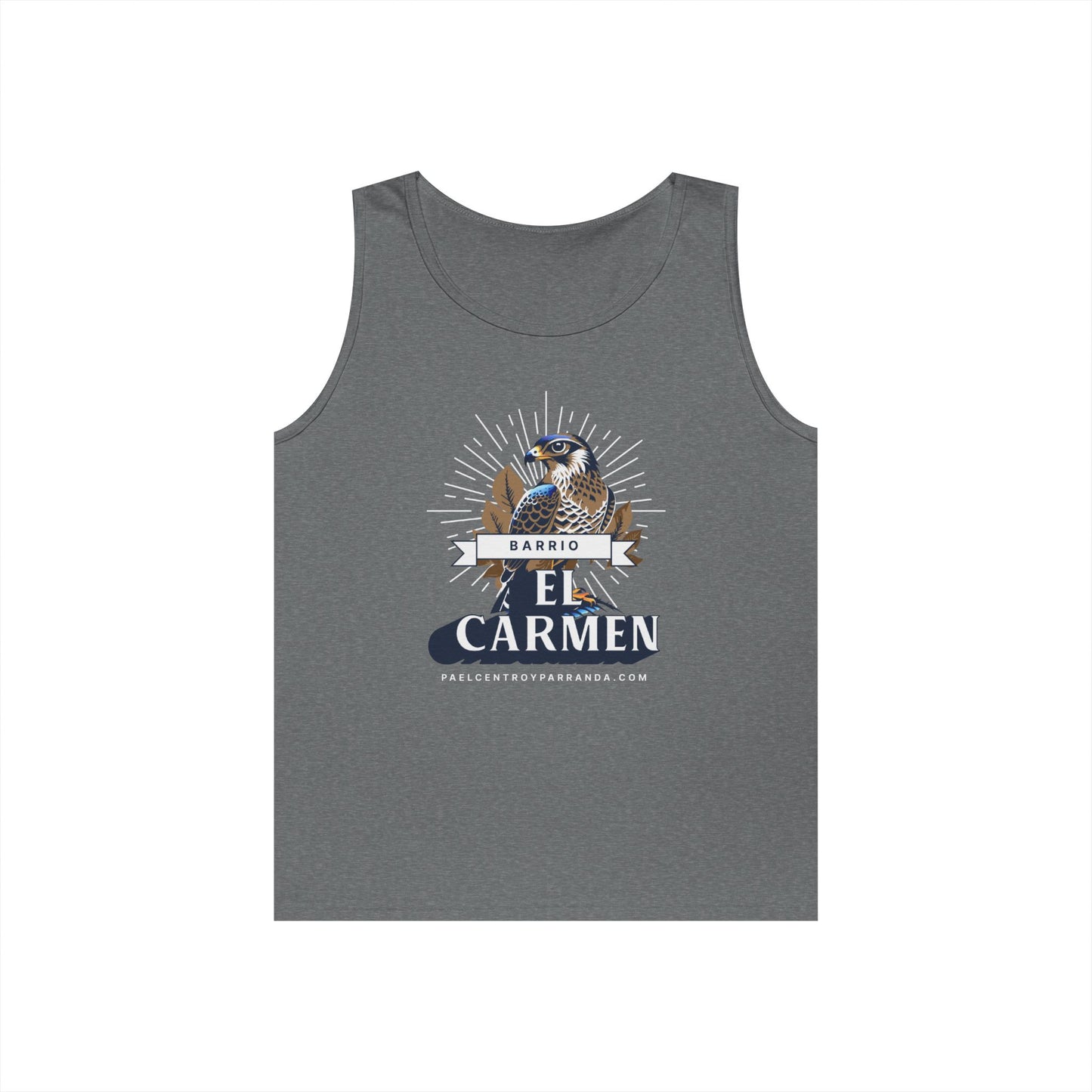 El Carmen, Remedios. Unisex Heavy Cotton Tank Top