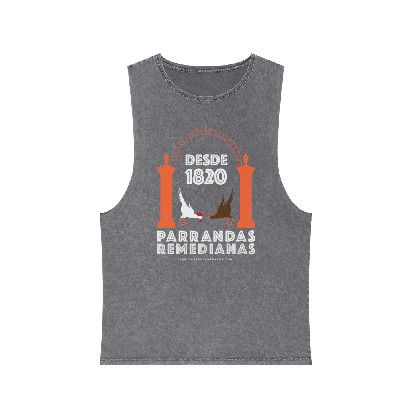 Parrandas remedianas, Remedios. Unisex Stonewash Tank Top