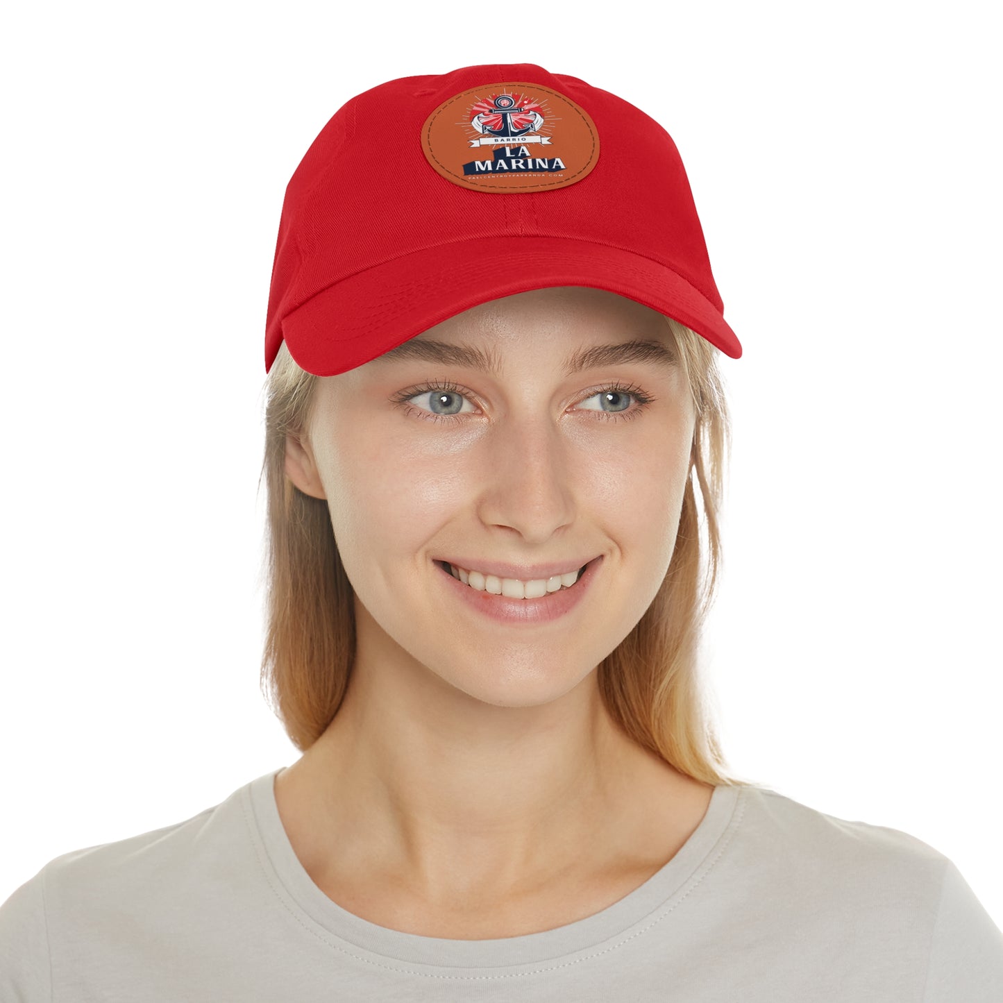 La Marina, Caibarién. Dad Hat with Leather Patch (Round)