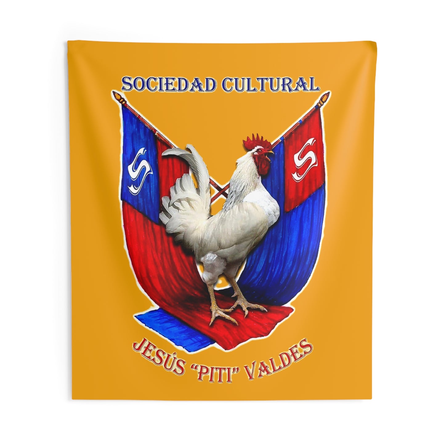 Sociedad Cultural 'Jesús "Piti" Valdes' Rooster Wall Tapestry