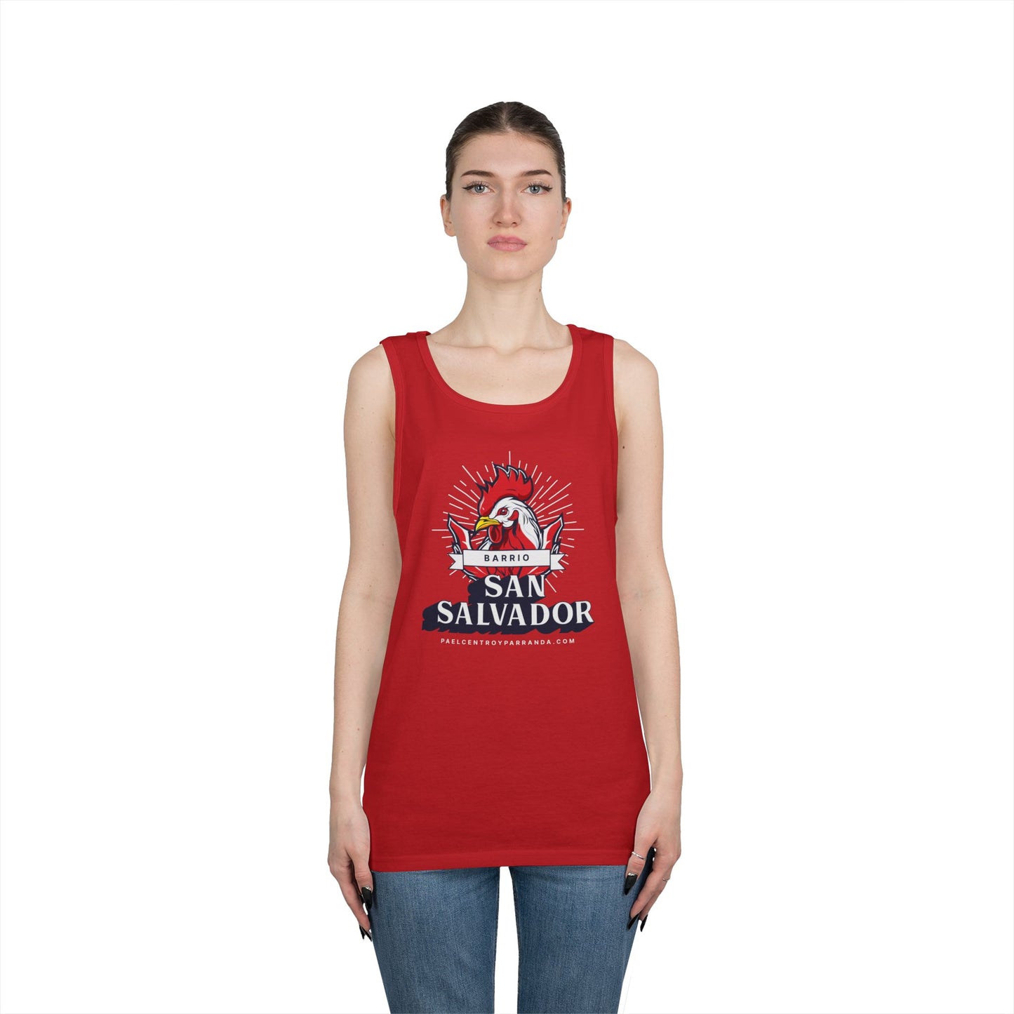 San Salvador, Remedios. Unisex Heavy Cotton Tank Top