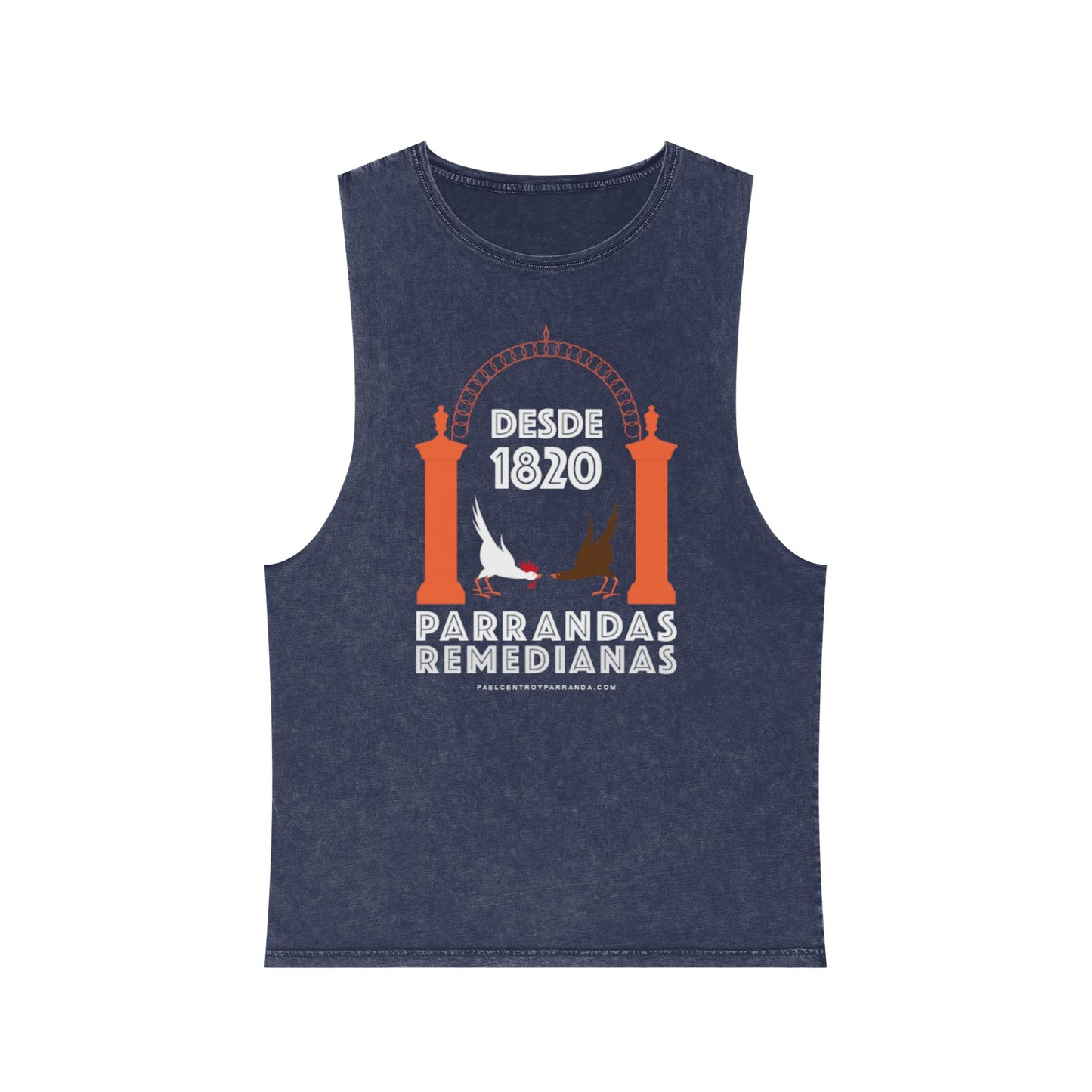 Parrandas remedianas, Remedios. Unisex Stonewash Tank Top