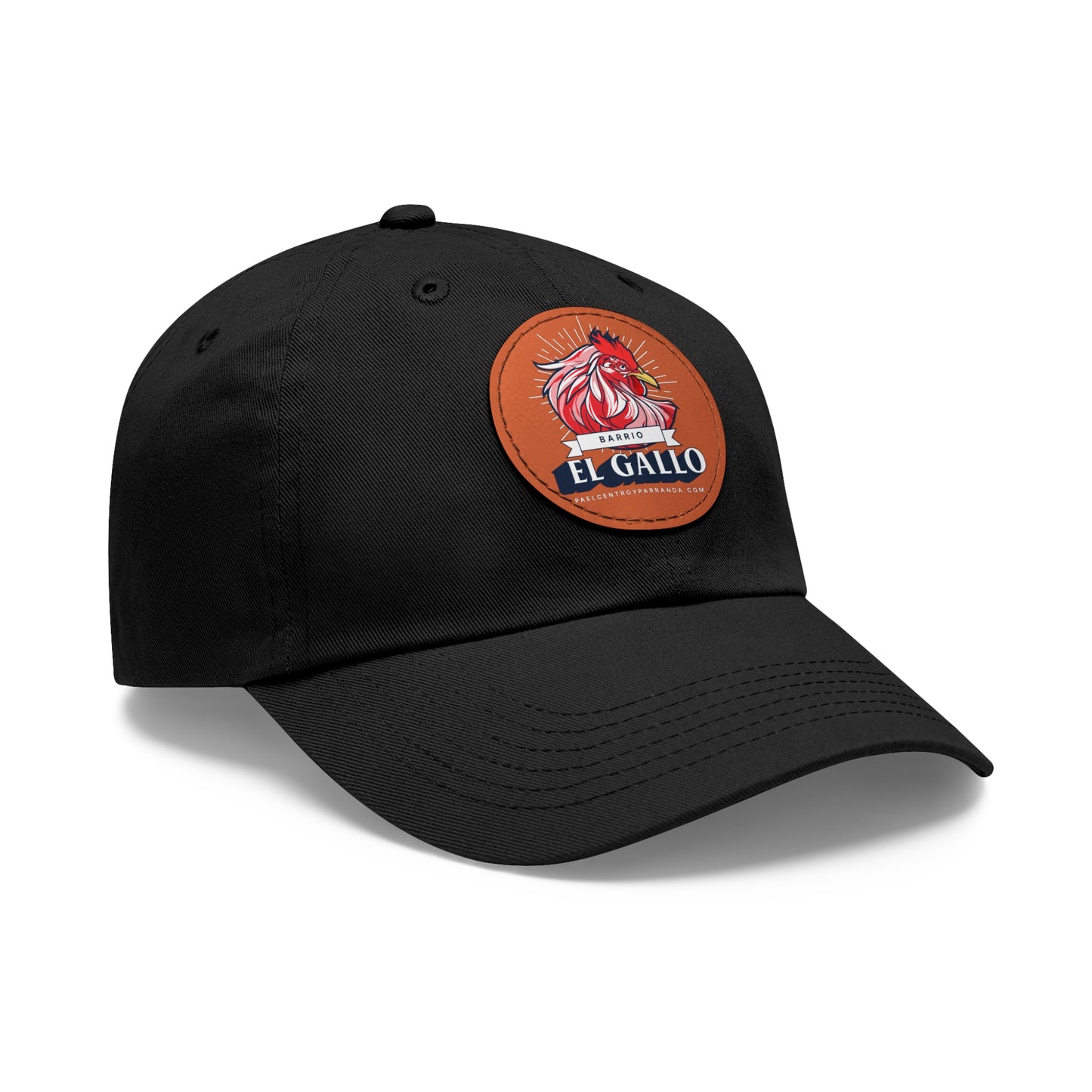 El Gallo, Chambas. Dad Hat with Leather Patch (Round)