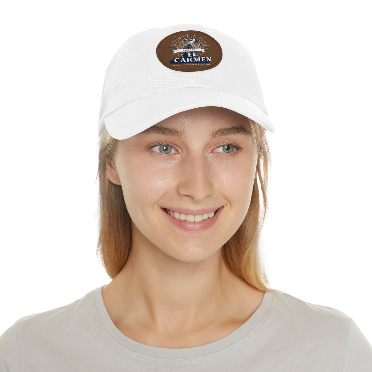 El Carmen, Remedios. Dad Hat with Leather Patch (Round)