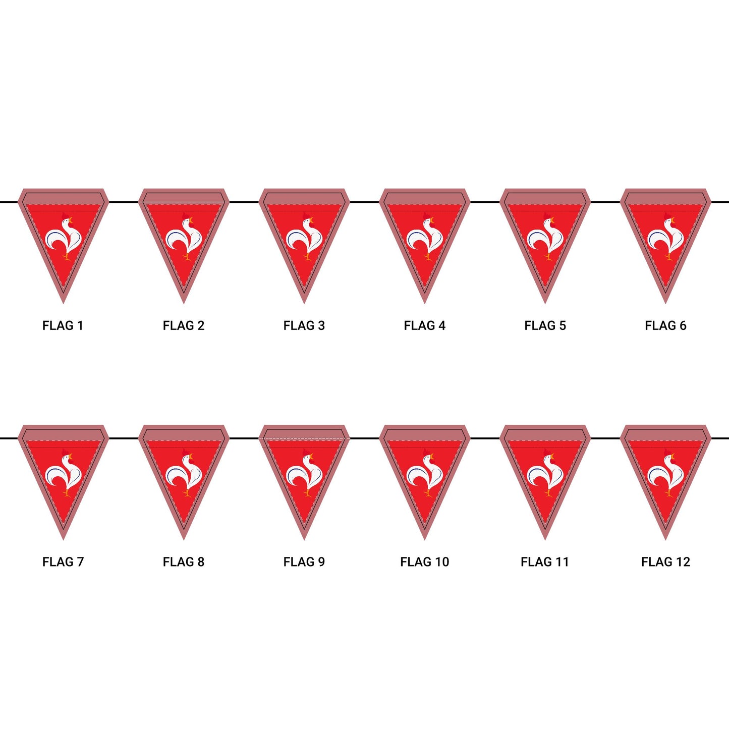 San Salvador, Remedios. Festive Party Triangle Flags