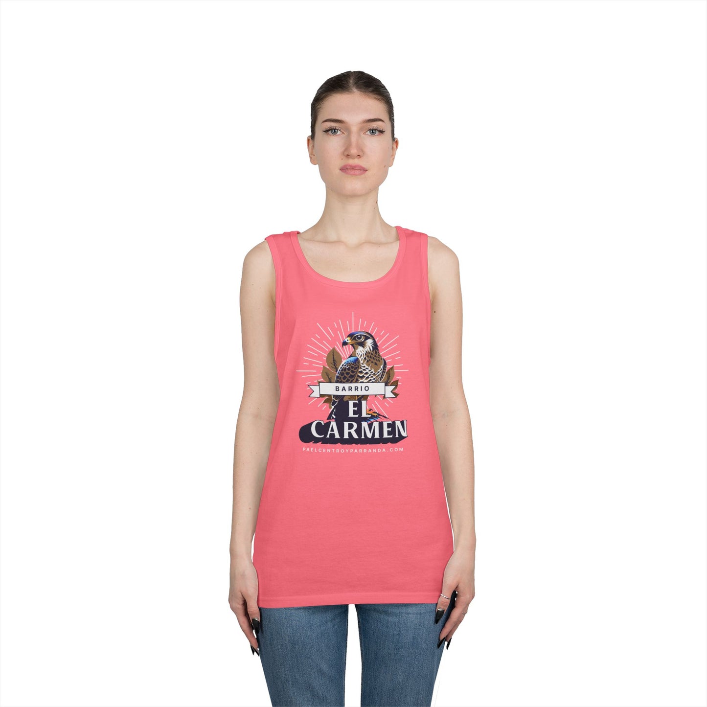 El Carmen, Remedios. Unisex Heavy Cotton Tank Top