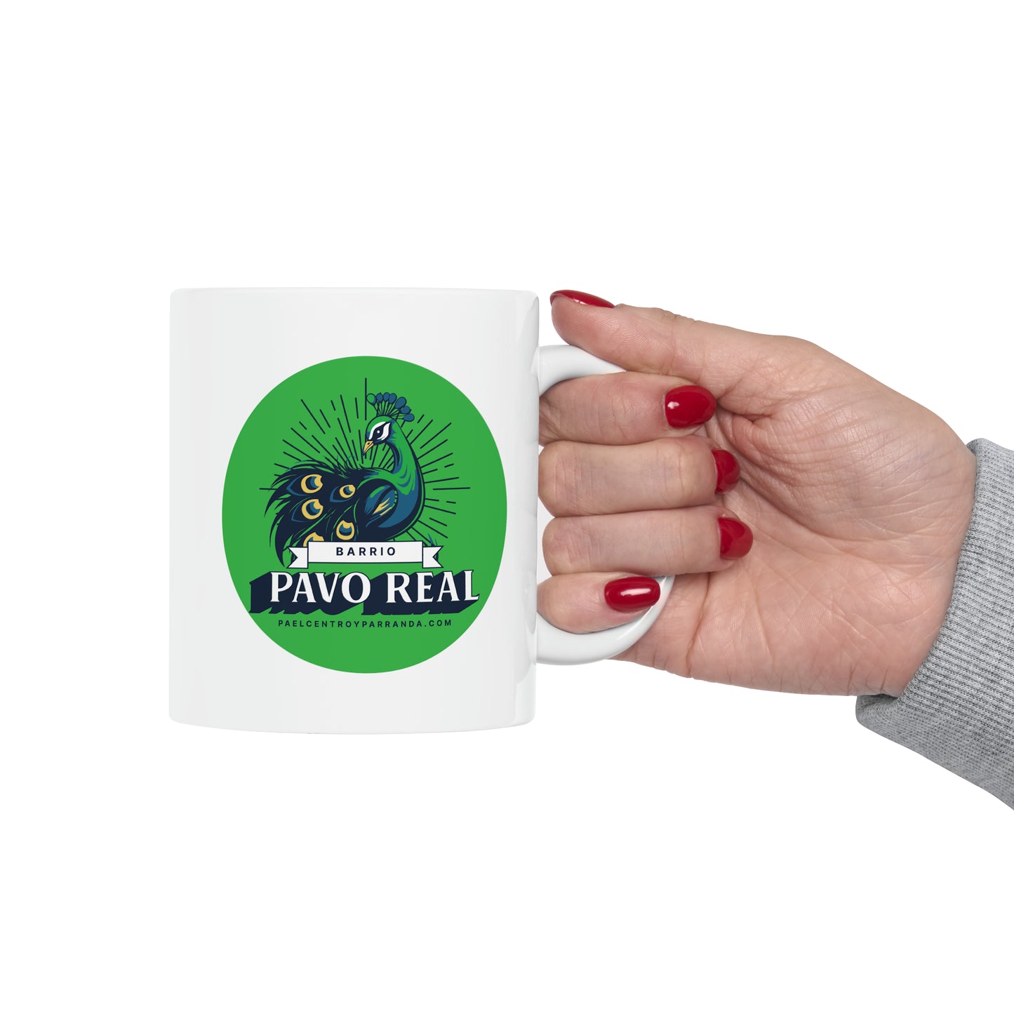Pavo Real, El Santo. Ceramic Mug, 11oz