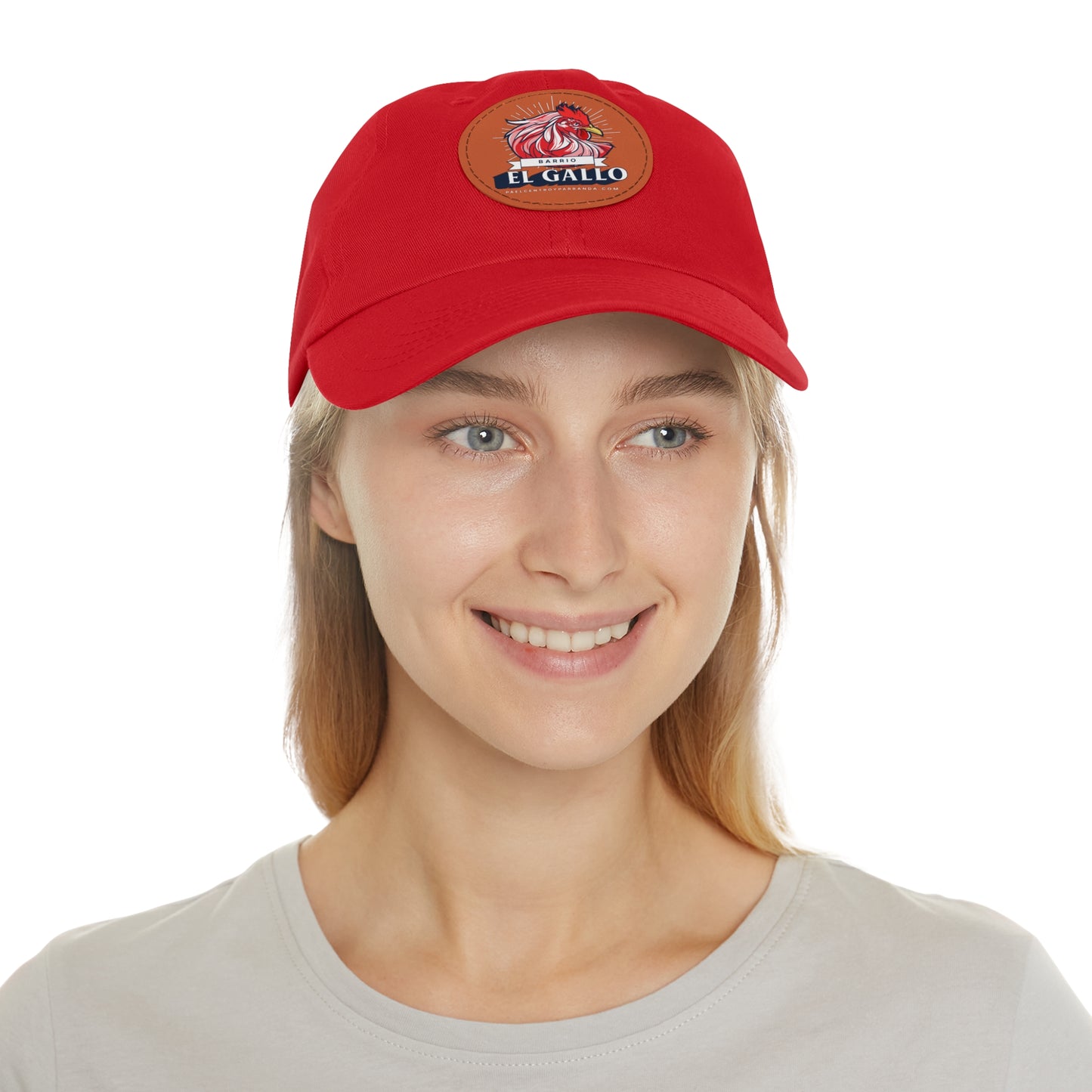 El Gallo, Chambas. Dad Hat with Leather Patch (Round)