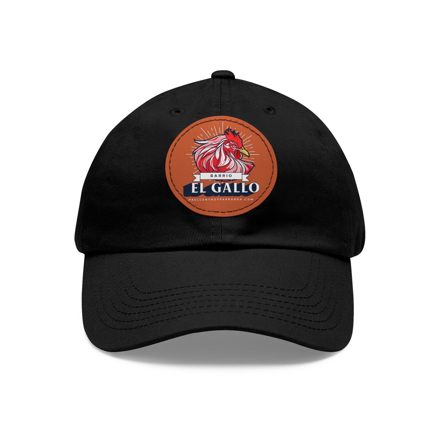 El Gallo, Chambas. Dad Hat with Leather Patch (Round)