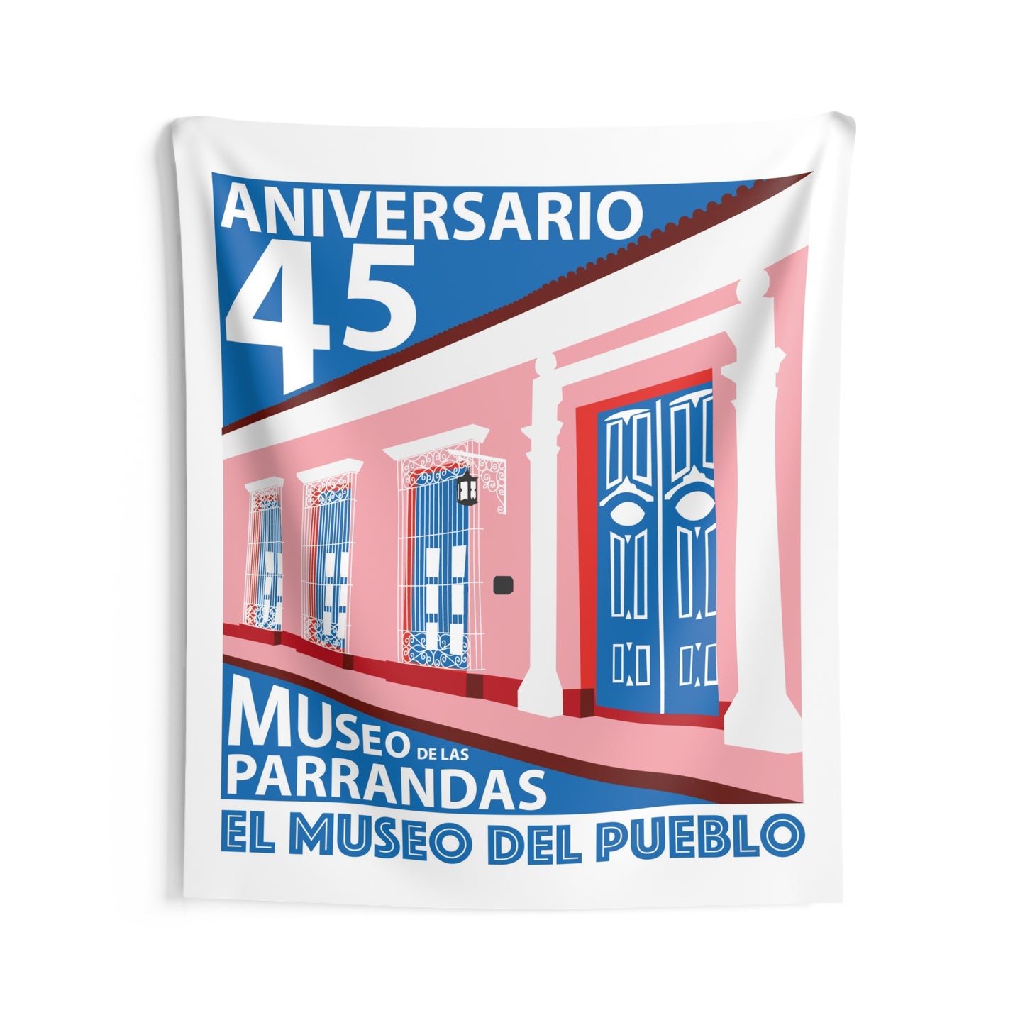 Museo de las parrandas, Remedios. Indoor Wall Tapestry - 45th Anniversary Museo del Pueblo