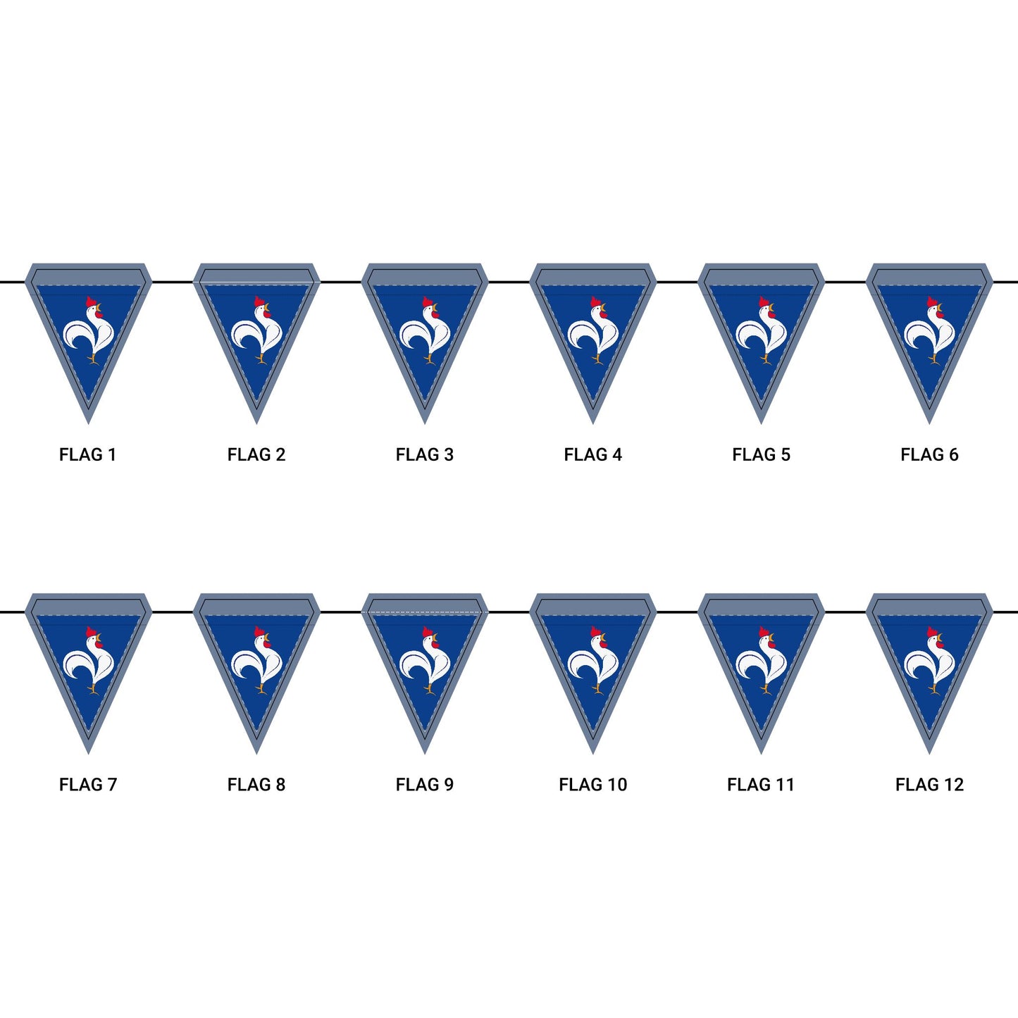 San Salvador, Remedios. Decorative Triangle Party Flags