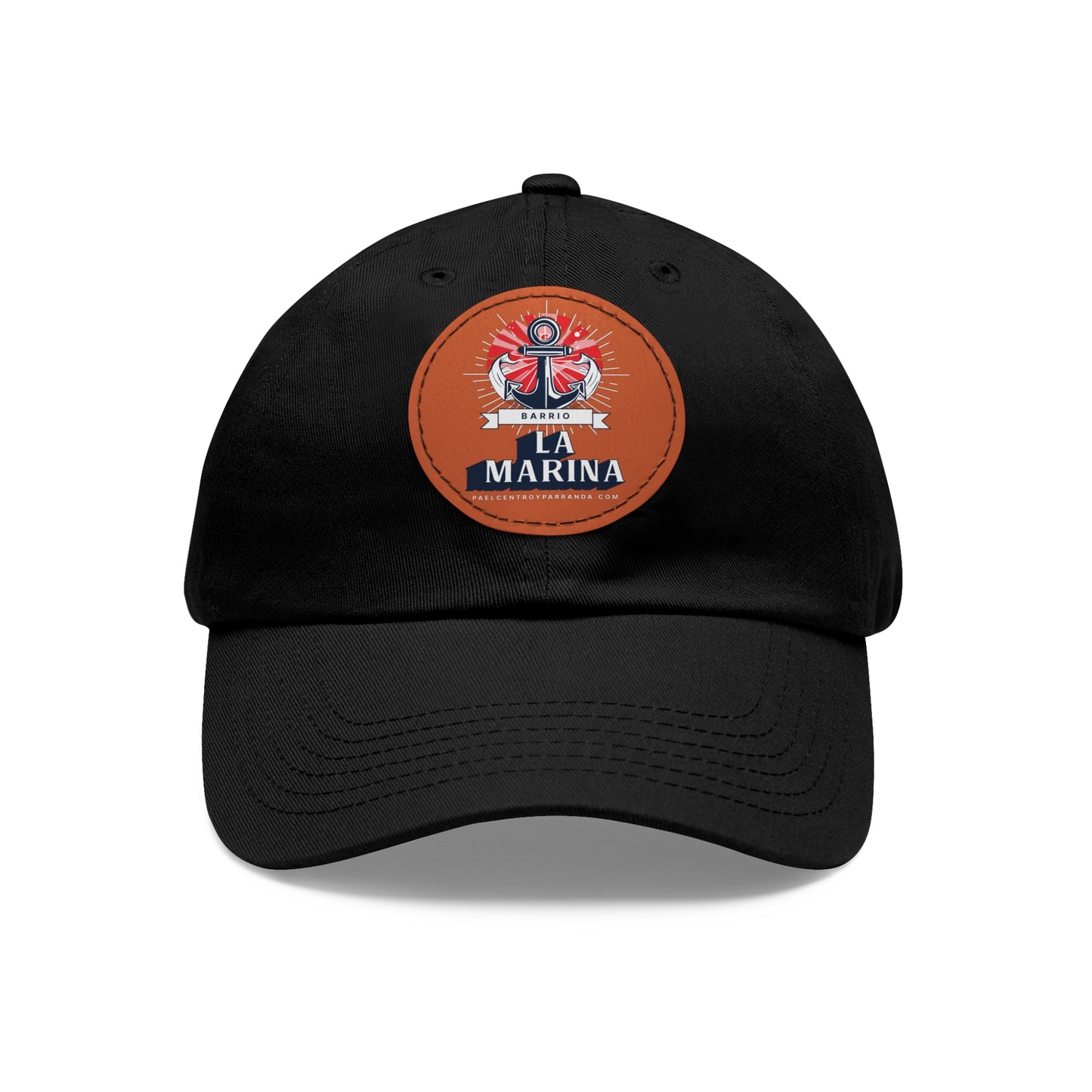 La Marina, Caibarién. Dad Hat with Leather Patch (Round)