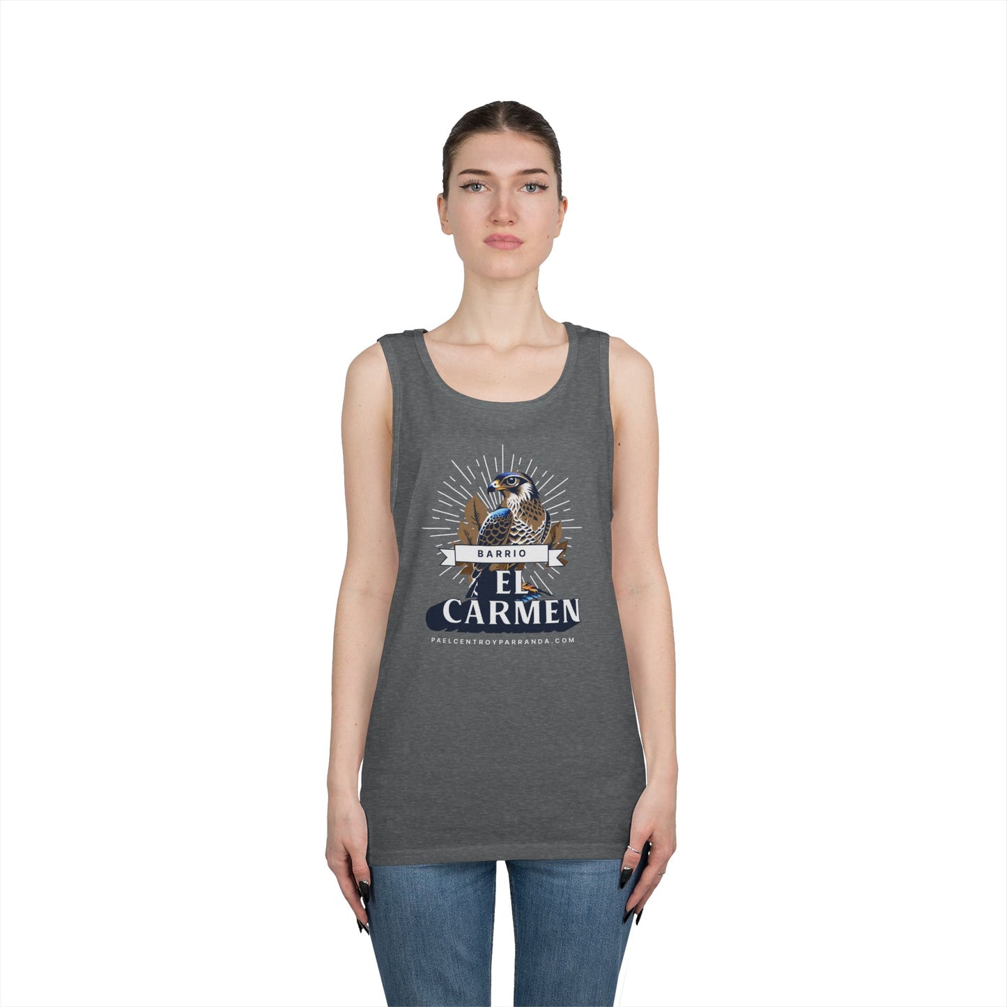 El Carmen, Remedios. Unisex Heavy Cotton Tank Top