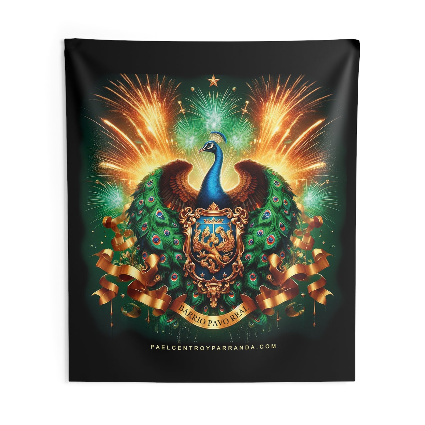 Pavo Real, El Santo. Indoor Wall Tapestries