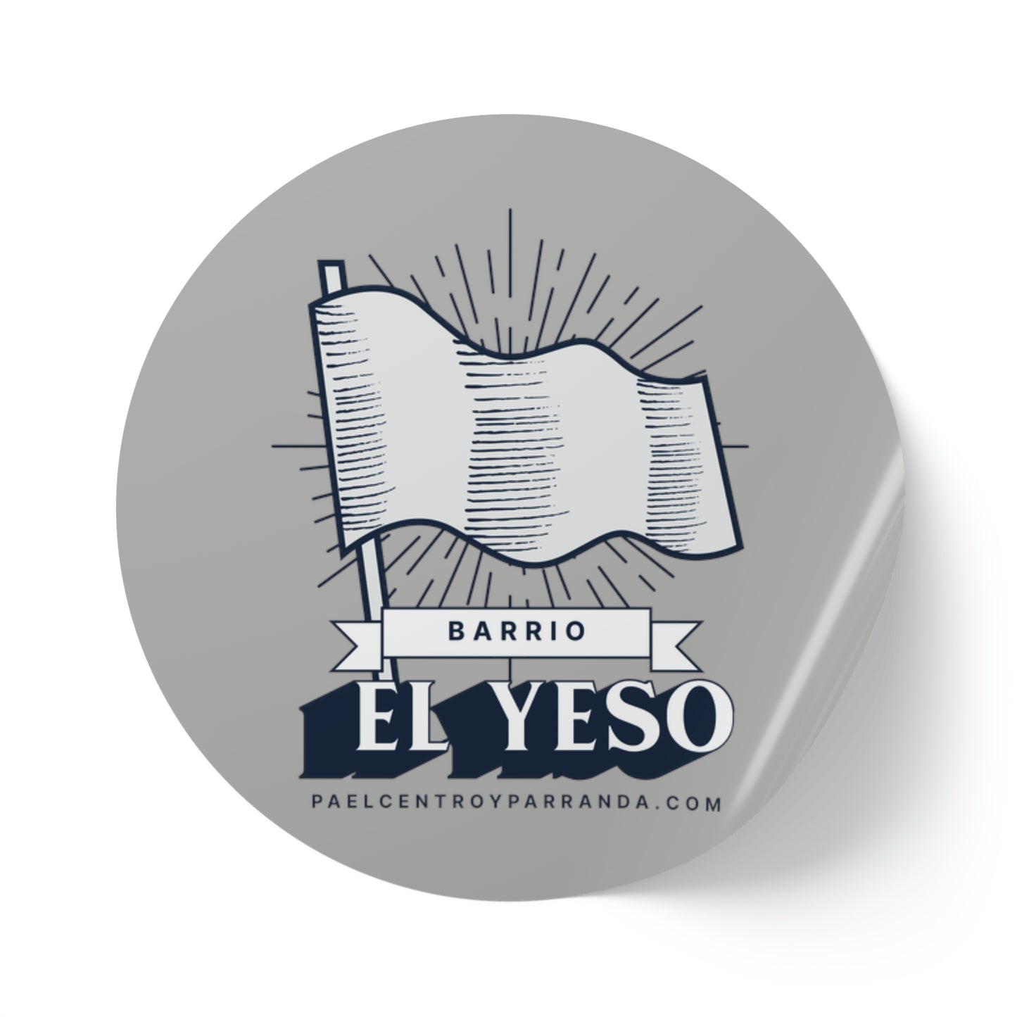 El Yeso, Punta Alegre. Round Sticker Label Rolls