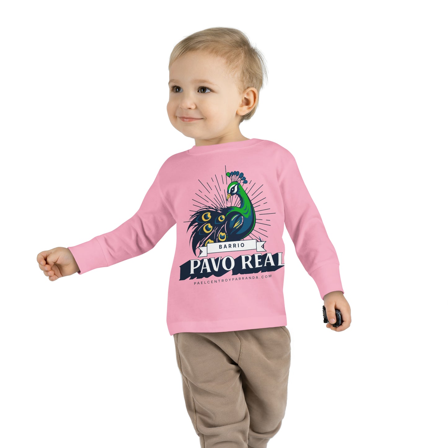 Pavo Real, El Santo. Toddler Long Sleeve Tee