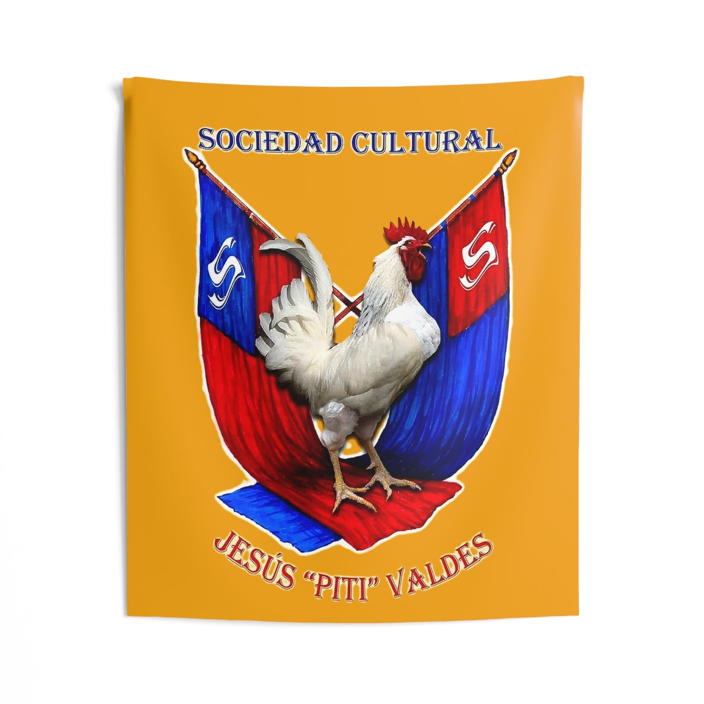 Sociedad Cultural 'Jesús "Piti" Valdes' Rooster Wall Tapestry