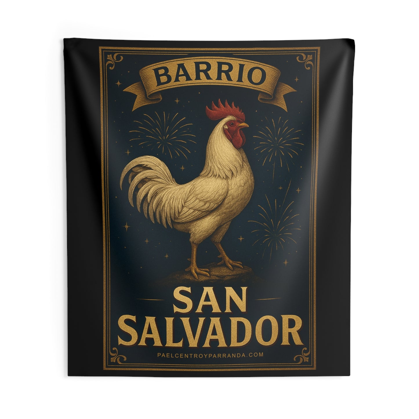 San Salvador, Remedios.  Rooster Wall Tapestry
