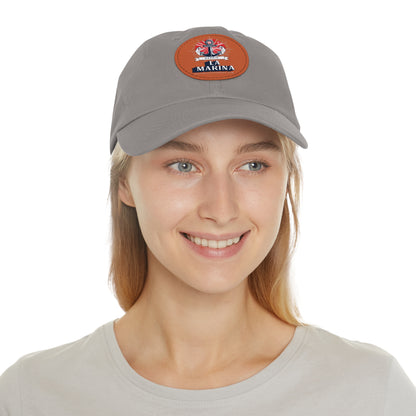 La Marina, Caibarién. Dad Hat with Leather Patch (Round)