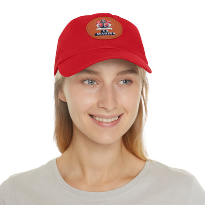 La Marina, Caibarién. Dad Hat with Leather Patch (Round)