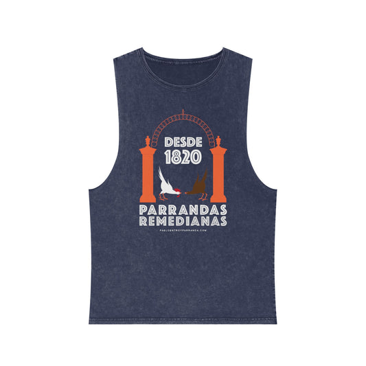 Parrandas remedianas, Remedios. Unisex Stonewash Tank Top