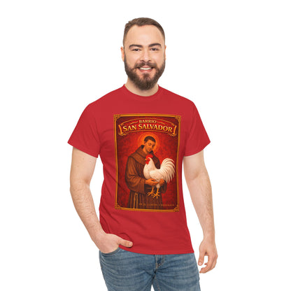 San Salvador, Remedios. Vintage Saint T-Shirt — "Directiva" Back Print