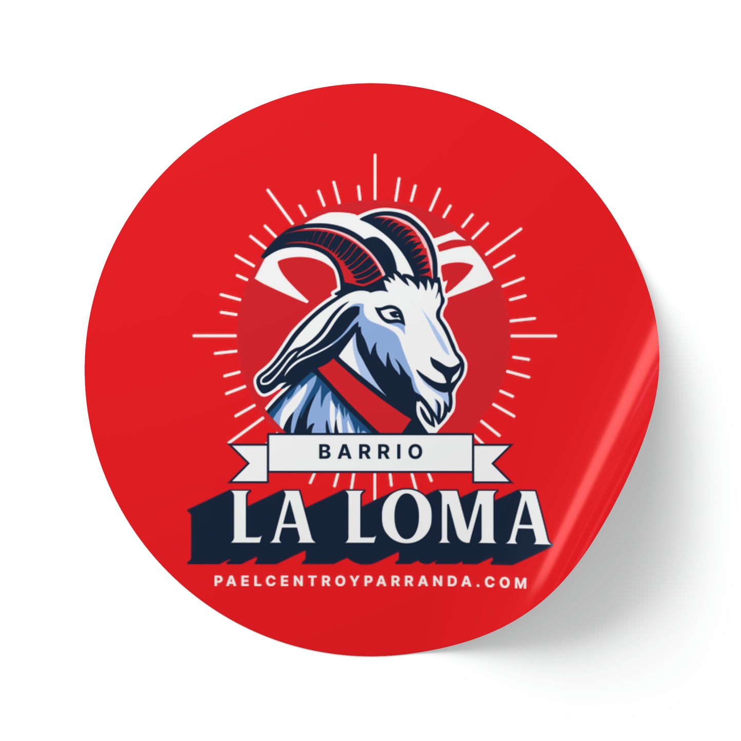 La Loma, Zulueta. Round Sticker Label Rolls