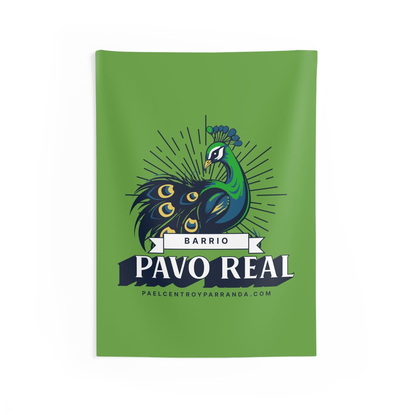 Pavo Real, El Santo. Vertical. Indoor Wall Tapestries