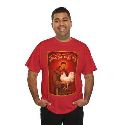 San Salvador, Remedios. Vintage Saint T-Shirt — "Directiva" Back Print