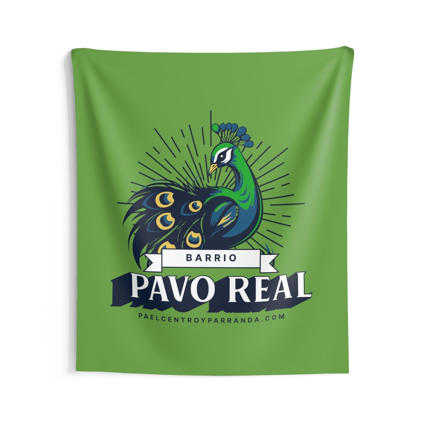 Pavo Real, El Santo. Vertical. Indoor Wall Tapestries