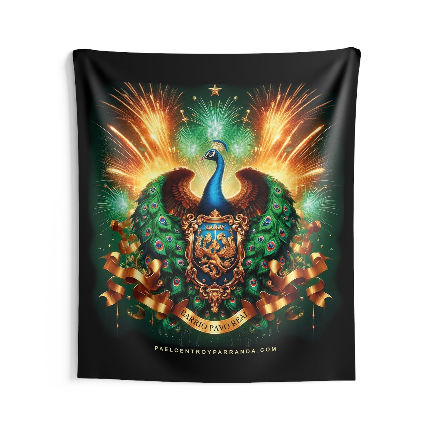 Pavo Real, El Santo. Indoor Wall Tapestries