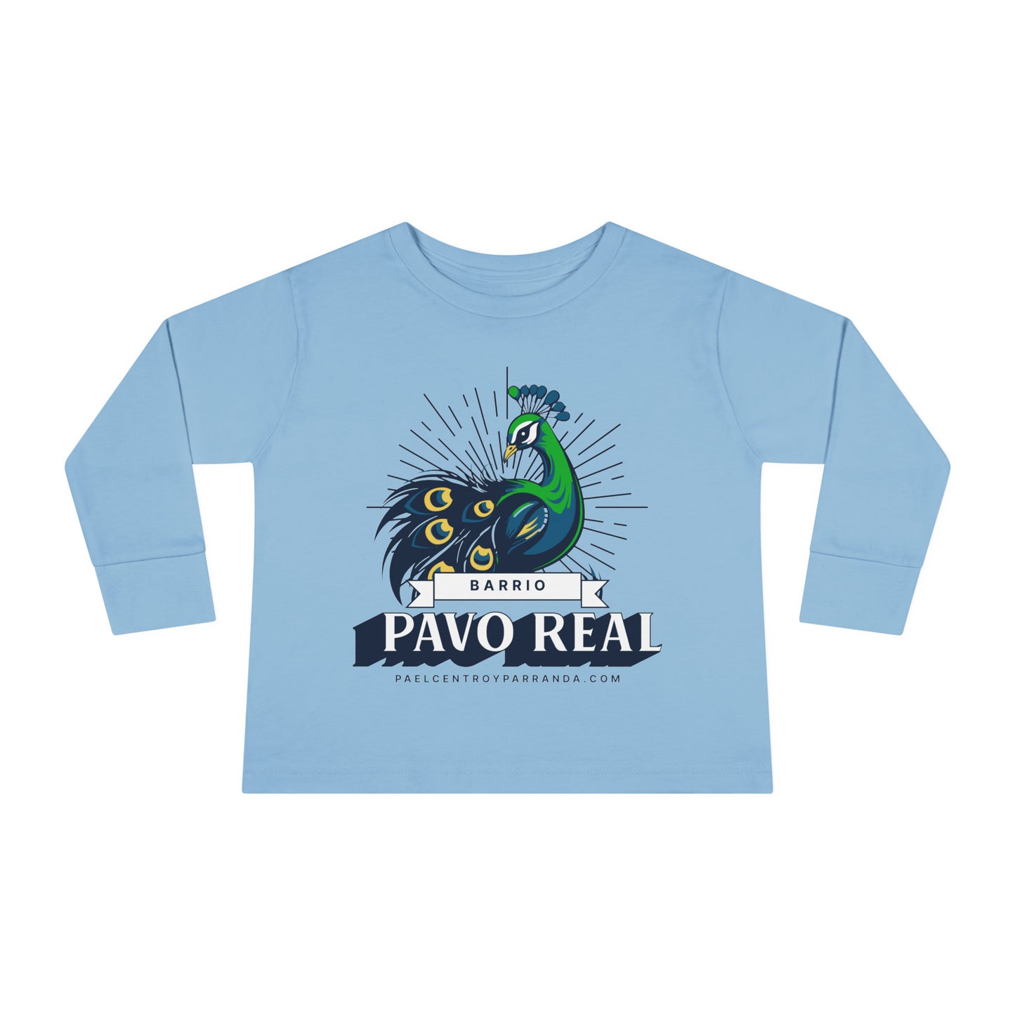 Pavo Real, El Santo. Toddler Long Sleeve Tee