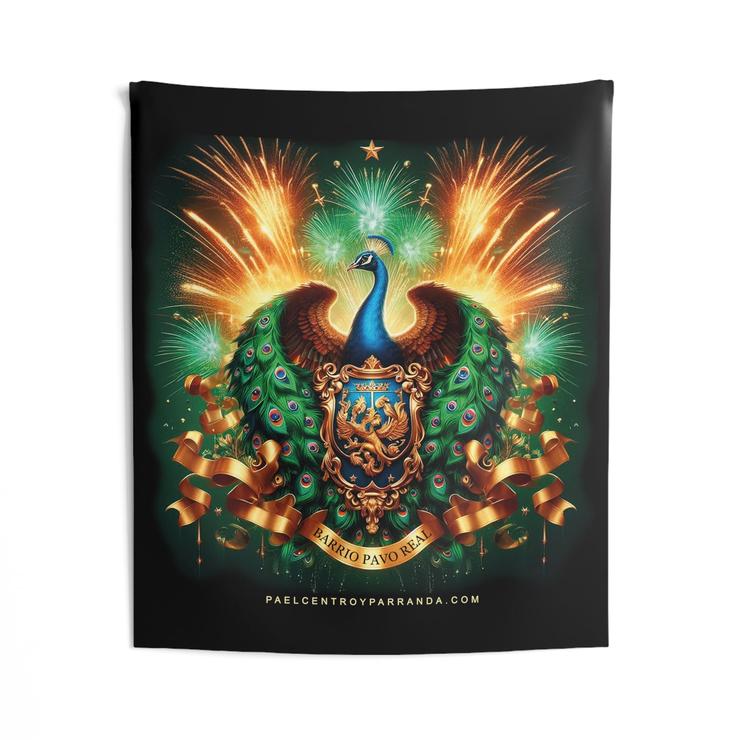 Pavo Real, El Santo. Indoor Wall Tapestries