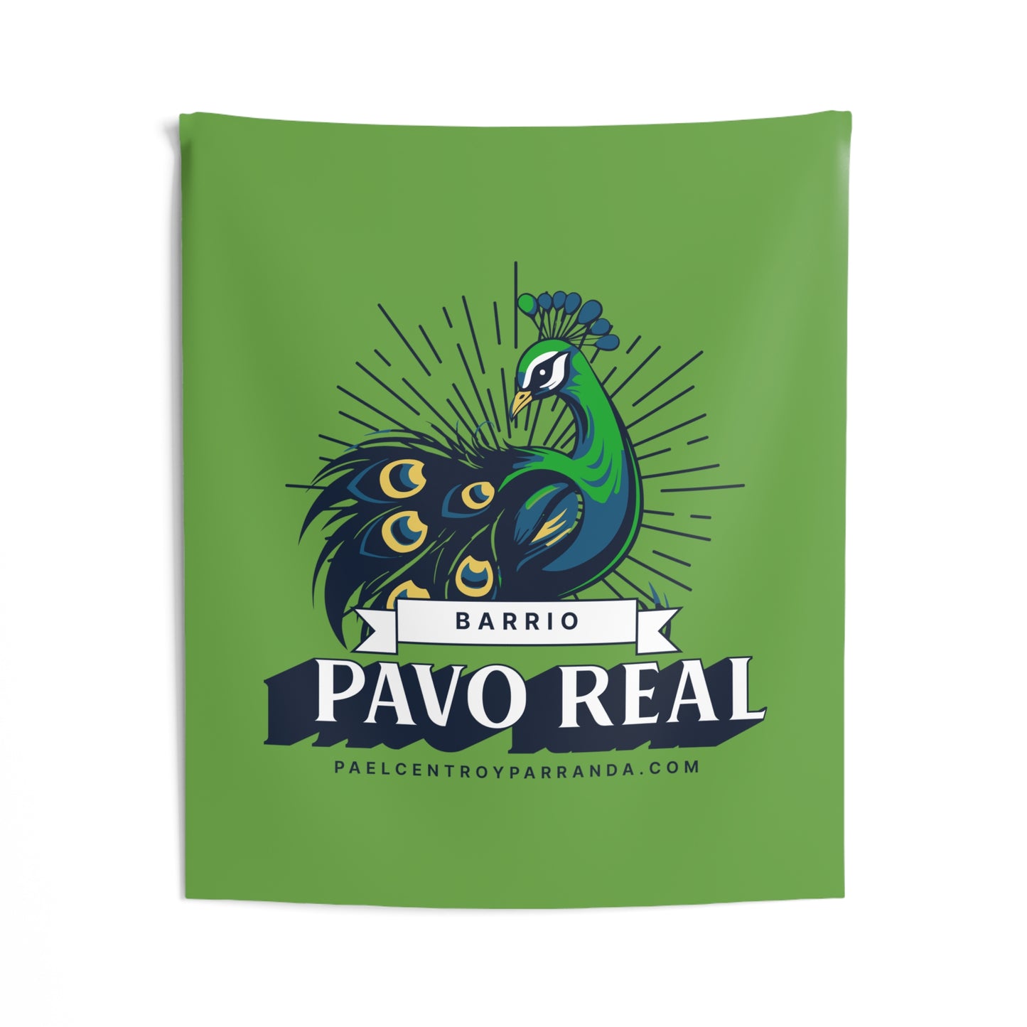 Pavo Real, El Santo. Vertical. Indoor Wall Tapestries