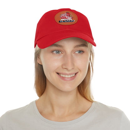 El Gallo, Chambas. Dad Hat with Leather Patch (Round)