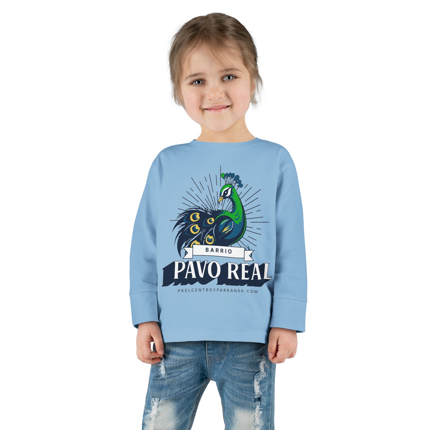 Pavo Real, El Santo. Toddler Long Sleeve Tee