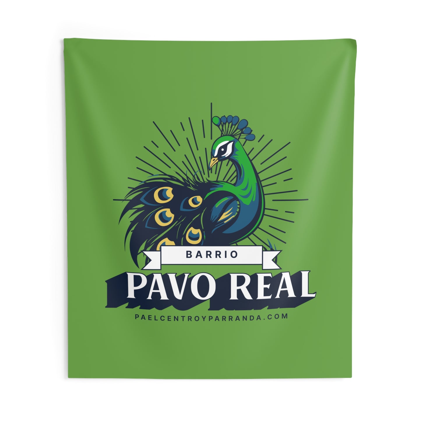 Pavo Real, El Santo. Vertical. Indoor Wall Tapestries