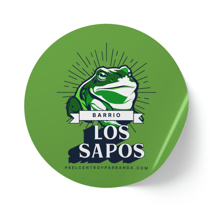 Los Sapos, Calabazar de Sagua. Round Sticker Label Rolls