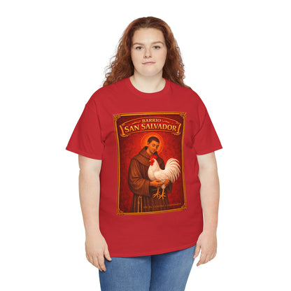 San Salvador, Remedios. Vintage Saint T-Shirt — "Directiva" Back Print