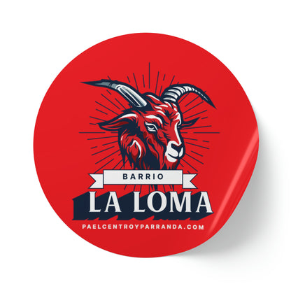 La Loma, Guayos. Round Sticker Label Rolls