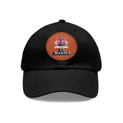 La Marina, Caibarién. Dad Hat with Leather Patch (Round)
