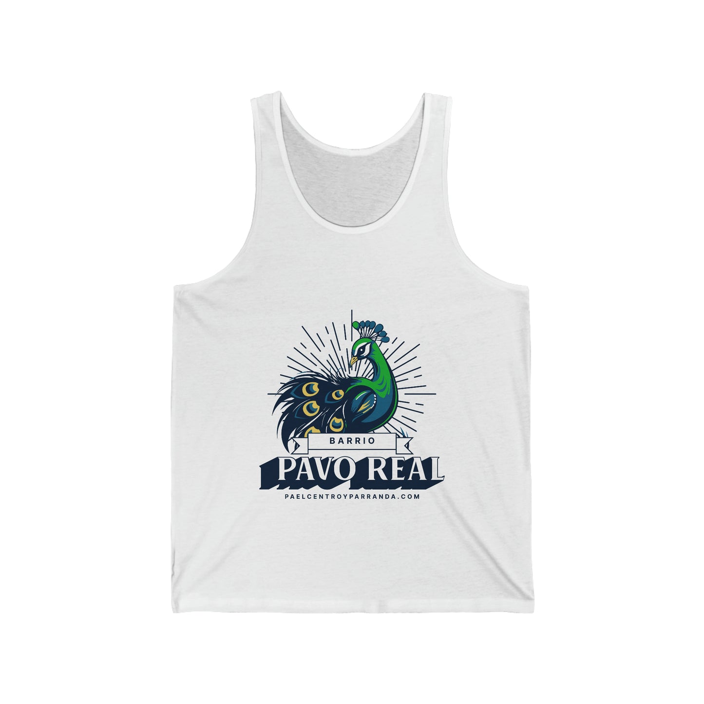 Pavo Real, El Santo. Unisex Jersey Tank